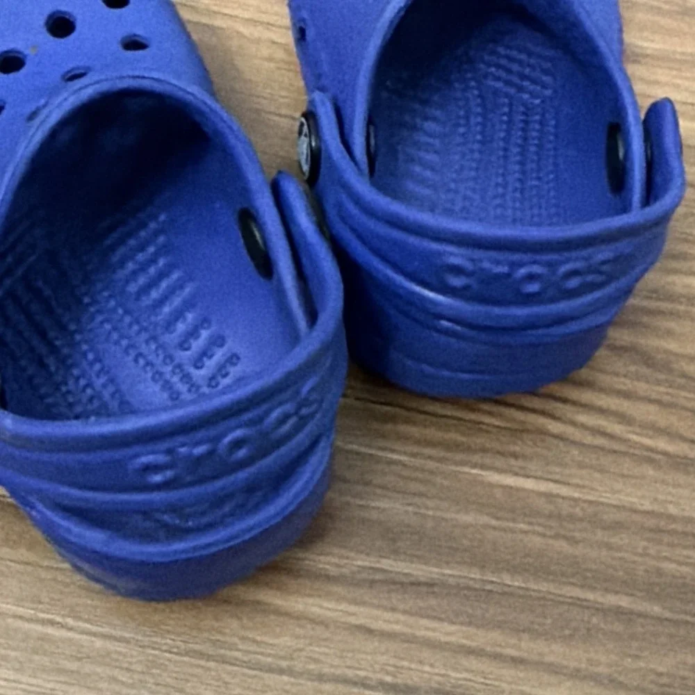 Crocs Baby Boys C3 Dk Blue Slip On Shoes Clogs EUC